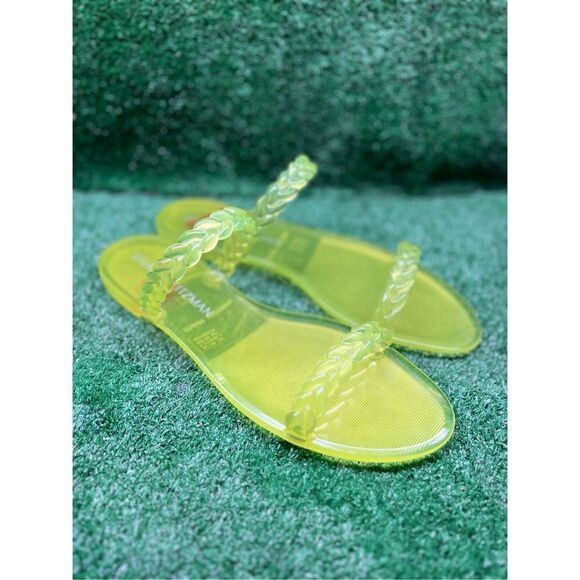 Stuart Weitzman Braida Sawyer Jelly Sandals Slippers  Shoes  Size 11B Green $125 - Picture 1 of 6